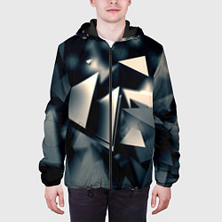 Куртка с капюшоном мужская Dark abstraction, цвет: 3D-черный — фото 2