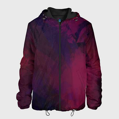 Мужская куртка Фиолетовый мазок / 3D-Черный – фото 1