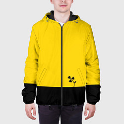 Куртка с капюшоном мужская Атомный цветок, цвет: 3D-черный — фото 2