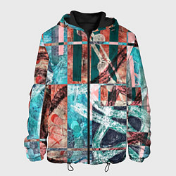 Куртка с капюшоном мужская Абстрактная геометрия Флорин, цвет: 3D-черный
