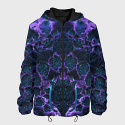 Куртка с капюшоном мужская Фрактальное искусство, цвет: 3D-черный