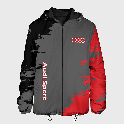 Мужская куртка Audi sport grunge / 3D-Черный – фото 1