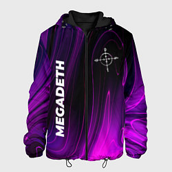 Куртка с капюшоном мужская Megadeth violet plasma, цвет: 3D-черный
