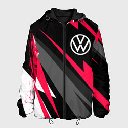 Куртка с капюшоном мужская Volkswagen fast lines, цвет: 3D-черный