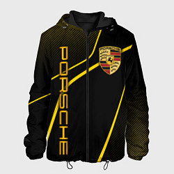 Куртка с капюшоном мужская Porsche - Gold line, цвет: 3D-черный