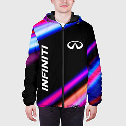 Куртка с капюшоном мужская Infiniti speed lights, цвет: 3D-черный — фото 2