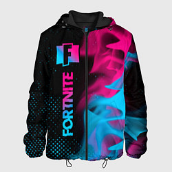 Куртка с капюшоном мужская Fortnite - neon gradient: по-вертикали, цвет: 3D-черный
