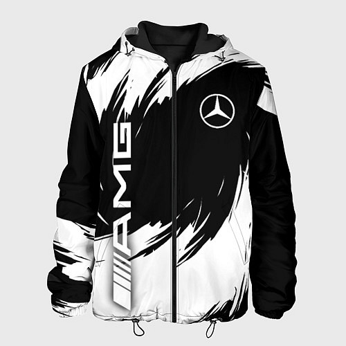 Мужская куртка Mercedes benz - white color / 3D-Черный – фото 1