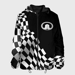 Куртка с капюшоном мужская Great Wall racing flag, цвет: 3D-черный