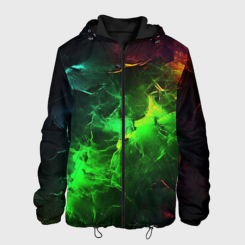 Мужская куртка Зеленое свечение / 3D-Черный – фото 1