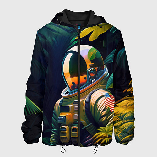 Мужская куртка Космонавт в зарослях / 3D-Черный – фото 1