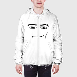 Куртка с капюшоном мужская Одежда Man Face Roblox, цвет: 3D-белый — фото 2