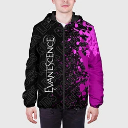 Куртка с капюшоном мужская Evanescence rock legends: по-вертикали, цвет: 3D-черный — фото 2