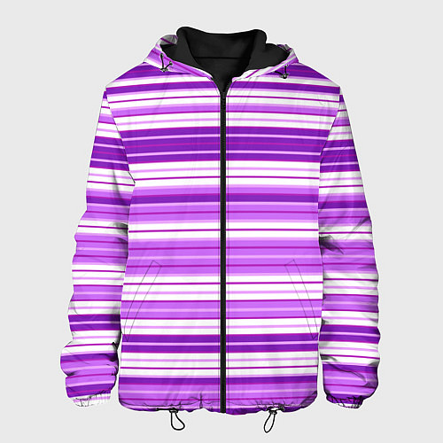 Мужская куртка Фиолетовые полосы / 3D-Черный – фото 1
