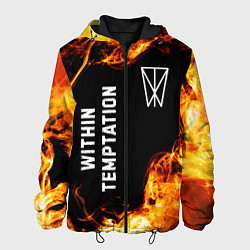 Мужская куртка Within Temptation и пылающий огонь