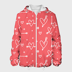 Куртка с капюшоном мужская Love is love, цвет: 3D-белый