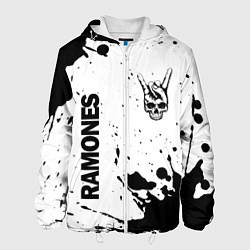 Мужская куртка Ramones и рок символ на светлом фоне