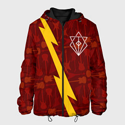 Куртка с капюшоном мужская In Flames гитары и молния, цвет: 3D-черный