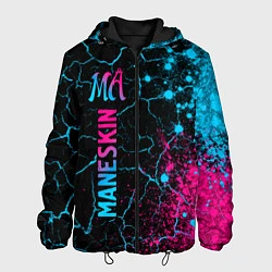 Куртка с капюшоном мужская Maneskin - neon gradient: по-вертикали, цвет: 3D-черный