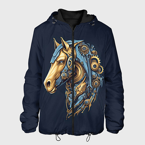 Мужская куртка Механический конь / 3D-Черный – фото 1