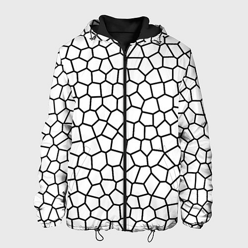 Мужская куртка Мозаика белый / 3D-Черный – фото 1