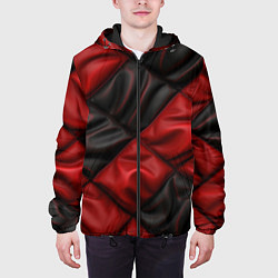 Куртка с капюшоном мужская Red black luxury, цвет: 3D-черный — фото 2