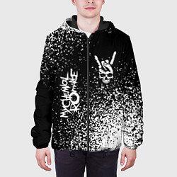 Куртка с капюшоном мужская My Chemical Romance и рок символ на темном фоне, цвет: 3D-черный — фото 2