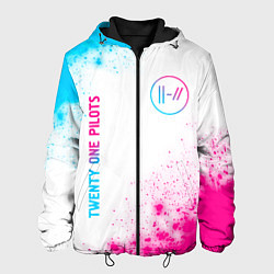 Мужская куртка Twenty One Pilots neon gradient style: надпись, си