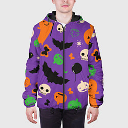 Куртка с капюшоном мужская Halloween style, цвет: 3D-черный — фото 2