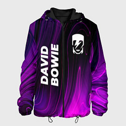 Куртка с капюшоном мужская David Bowie violet plasma, цвет: 3D-черный