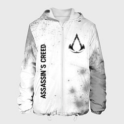 Мужская куртка Assassins Creed glitch на светлом фоне: надпись, с