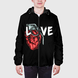 Куртка с капюшоном мужская Heart grenade, цвет: 3D-черный — фото 2