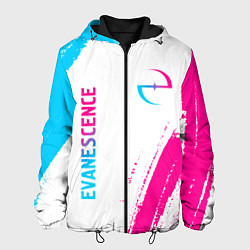 Мужская куртка Evanescence neon gradient style: надпись, символ