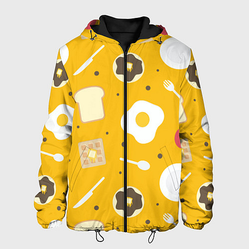 Мужская куртка Вкусный завтрак / 3D-Черный – фото 1