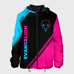 Мужская куртка Evangelion - neon gradient: надпись, символ