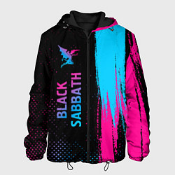 Куртка с капюшоном мужская Black Sabbath - neon gradient: по-вертикали, цвет: 3D-черный