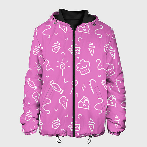 Мужская куртка Розовые сладости / 3D-Черный – фото 1