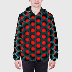 Куртка с капюшоном мужская Сотовая структура 3D, цвет: 3D-черный — фото 2