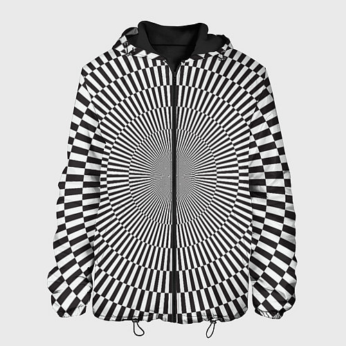 Мужская куртка Психоделические линии / 3D-Черный – фото 1