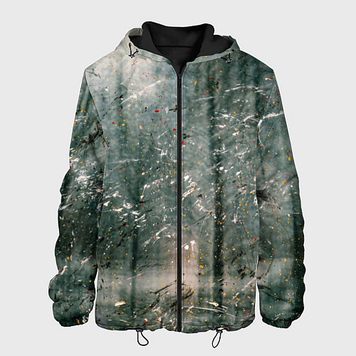 Мужская куртка Тени деревьев и краски / 3D-Черный – фото 1