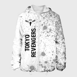 Куртка с капюшоном мужская Tokyo Revengers glitch на светлом фоне: по-вертика, цвет: 3D-белый