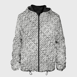 Куртка с капюшоном мужская Серебряное плетение, цвет: 3D-черный