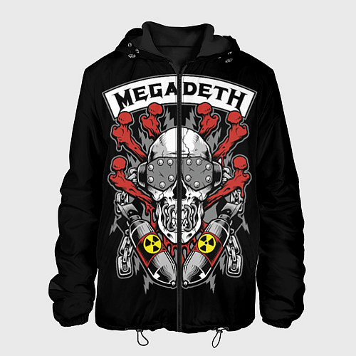 Мужская куртка Megadeth - ядерный череп / 3D-Черный – фото 1