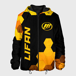 Мужская куртка Lifan - gold gradient: надпись, символ
