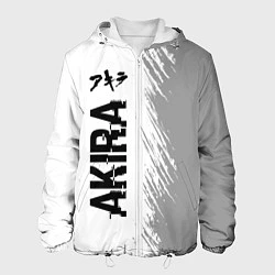 Куртка с капюшоном мужская Akira glitch на светлом фоне: по-вертикали, цвет: 3D-белый