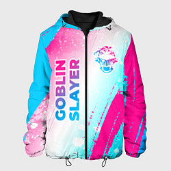 Мужская куртка Goblin Slayer neon gradient style: надпись, символ