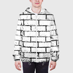 Куртка с капюшоном мужская White wall, цвет: 3D-белый — фото 2