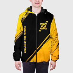 Куртка с капюшоном мужская Darling in the FranXX - gold gradient: надпись, си, цвет: 3D-черный — фото 2