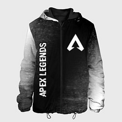 Мужская куртка Apex Legends glitch на темном фоне: надпись, симво