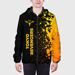 Куртка с капюшоном мужская Tokyo Revengers - gold gradient: по-вертикали, цвет: 3D-черный — фото 2